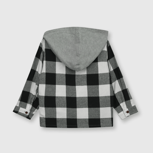 Camisa de bebé niño escoces off white