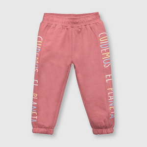 Pantalón de bebe niña reciclado de bebé niña reciclado dark rose