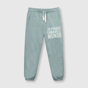 Pantalón de niña reciclado jade