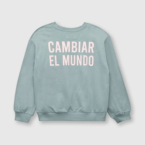 Polerón de niña reciclado jade
