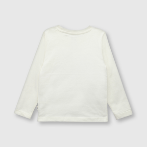 Polo de bebé niño dino off white