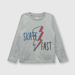 Polo de bebé niño rayo Gris melange