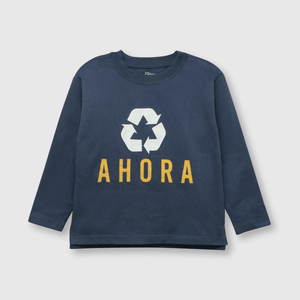 Polo de bebe niño reciclado de bebé niño reciclado gray denim