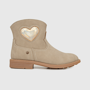 Bootie para niña beige