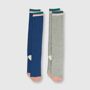Medias de niña 2 pack Gris melange