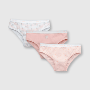 Calzón de niña 3 pack estampado pink / rosado