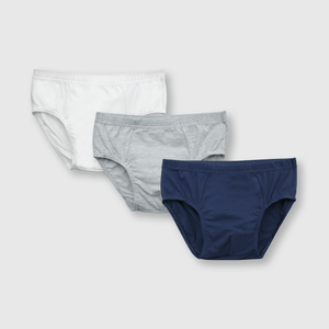 Slip de niño 3 pack estampado blanco / white