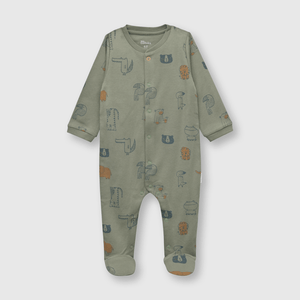 Enterizo de bebé niño 2 pack animales Verde militar