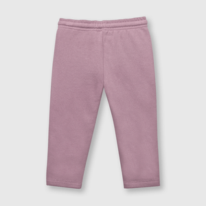 Pantalón de bebé niña de buzo estampado morado