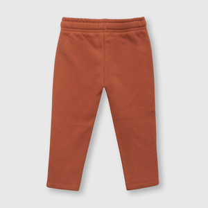 Pantalón de bebé niño de buzo estampado cafe / brown