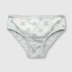Calzón de niña 3 pack estampado light gray