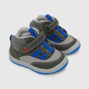 Botin para niño de niño velcro elastico colores gris