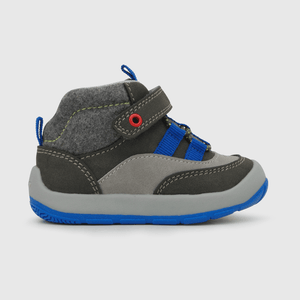 Botin para niño de niño velcro elastico colores gris