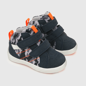 Zapatilla para niño de niño 2 velcros caña media azul