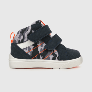 Zapatilla para niño de niño 2 velcros caña media azul