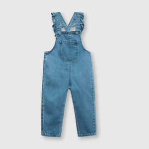 Jardinera de bebé niña de mezclilla light denim