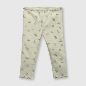 Leggings de bebé niña elasticada estampada pistaccio