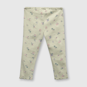 Leggings de bebé niña elasticada estampada pistaccio