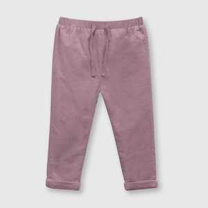 Pantalón de bebé niña de cotele morado