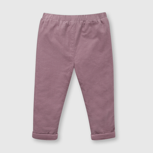 Pantalón de bebé niña de cotele morado