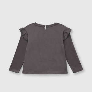 Polo de bebé niña pingüino Grafito