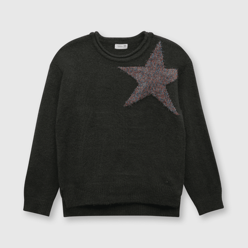 Sweater de niña estrella marengo