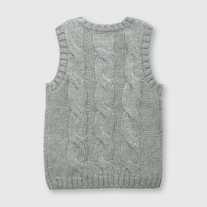 Sweater de niña sin mangas Gris melange