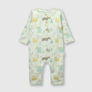Enterizo de bebé niño oso del bosque jade