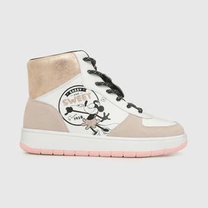 Zapatilla para niña basket niña cordon disney 100 años blanca