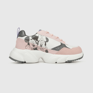 Zapatilla para niña minnie chunky cordon rosada