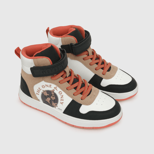 Zapatilla para niño basket niñ0 velcro elastico disney 100 años beige