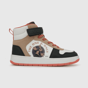 Zapatilla para niño basket niñ0 velcro elastico disney 100 años beige