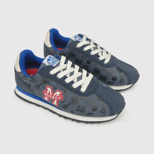 Zapatilla para niño cordones vintage mickey azul