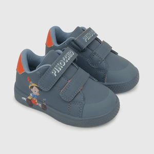 Zapatilla para niño dos velcros pinocchio azul