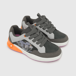 Zapatilla para niño luces skate 90 mickey rock gris