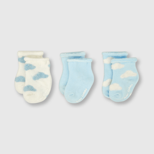 Medias de bebé niño 3 pack celeste