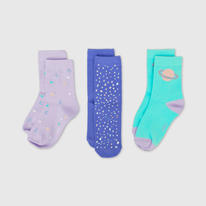 Medias de niña 3 pack lavanda
