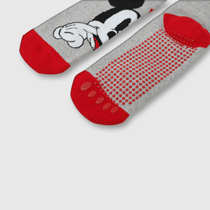 Medias de niño antideslizante Mickey Gris melange