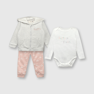 Conjunto de bebé niña ludico Gris melange