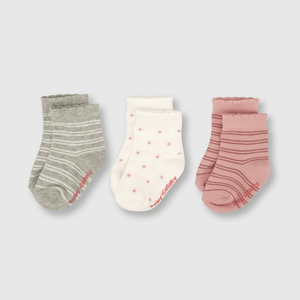 Medias de bebé niña 3 pack dark rose