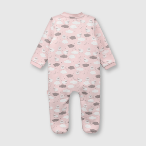 Pijama de bebé niña de franela pink / rosado