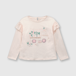 Polo de bebé niña combie soft pink