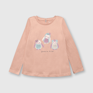 Polo de bebé niña ludica rosa viejo
