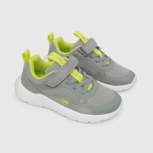 Zapatilla para niño niño velcro elástico básica gris