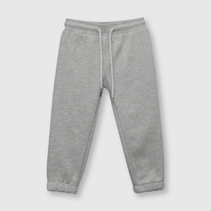 Pantalón de bebé niña de buzo con elastico Gris melange