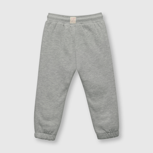 Pantalón de bebé niña de buzo con elastico Gris melange