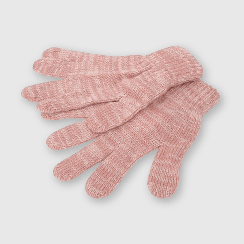 Guantes de niña de lana pink / rosado