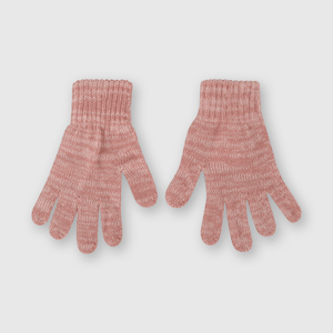 Guantes de niña de lana pink / rosado