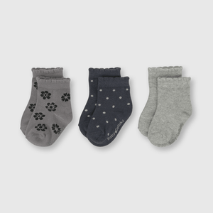 Medias de bebé niña 3 pack marengo