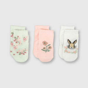 Medias de bebé niña 3 pack menta